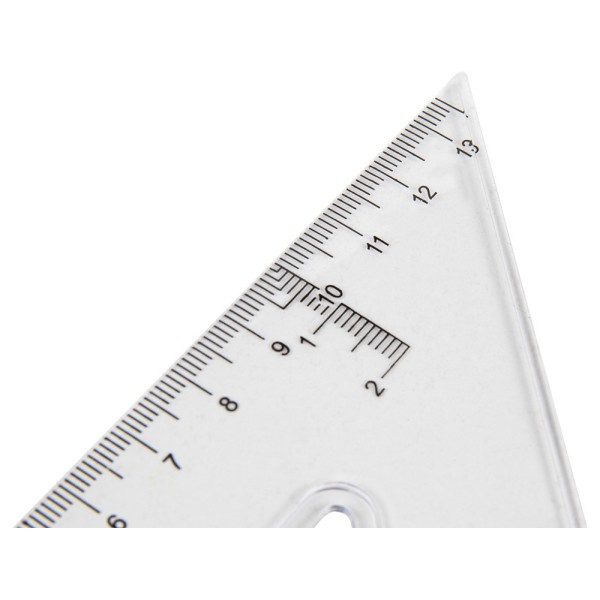 Escuadra liderpapel 20 cm plastico cristal