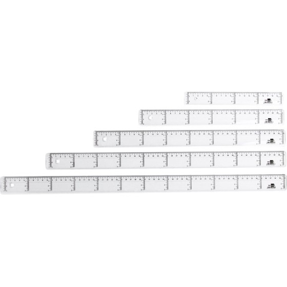 Regla liderpapel plastico cristal 60 cm