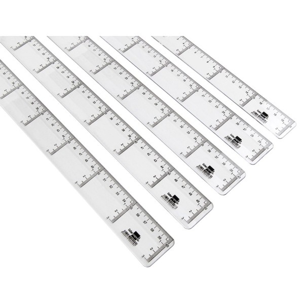 Regla liderpapel plastico cristal 60 cm