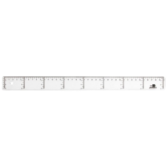 Regla liderpapel plastico cristal 40 cm