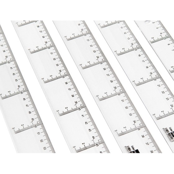 Regla liderpapel plastico cristal 40 cm