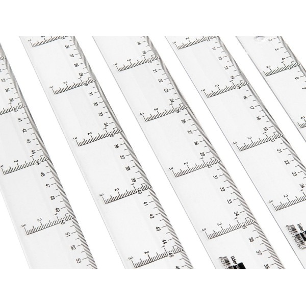 Regla liderpapel plastico cristal 40 cm