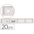 Regla liderpapel plastico cristal 20 cm