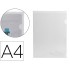 Carpeta liderpapel dossier uñero 44004 polipropileno din a4 incolora 20 hojas