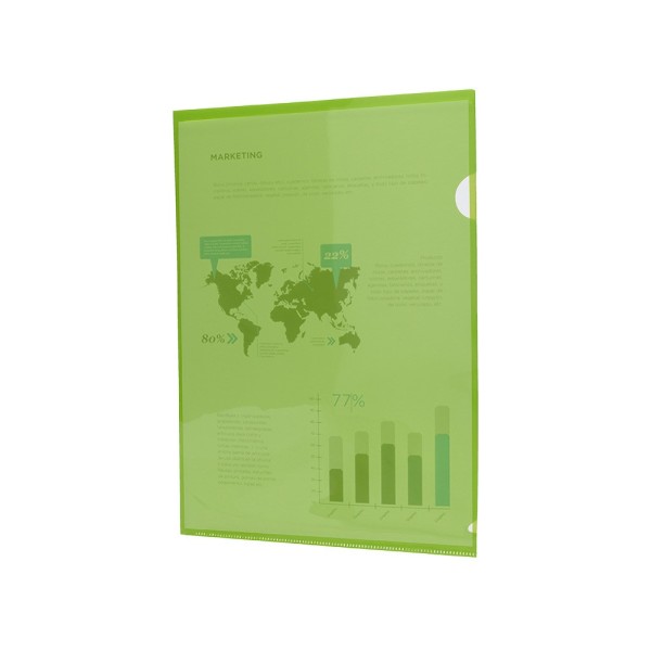 Carpeta liderpapel dossier uñero 44003 polipropileno din a4 verde 20 hojas