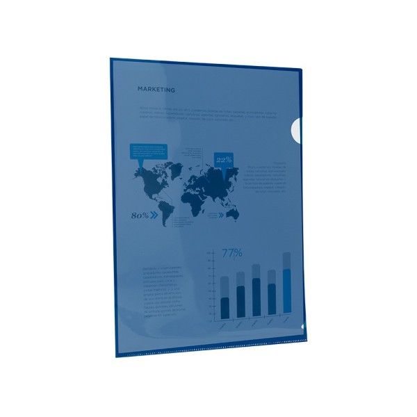 Carpeta liderpapel dossier uñero 44002 polipropileno din a4 azul 20 hojas