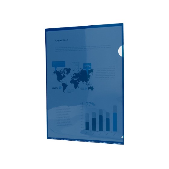 Carpeta liderpapel dossier uñero 44002 polipropileno din a4 azul 20 hojas