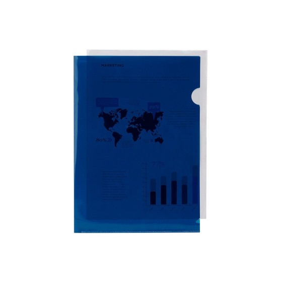 Carpeta liderpapel dossier uñero 44002 polipropileno din a4 azul 20 hojas