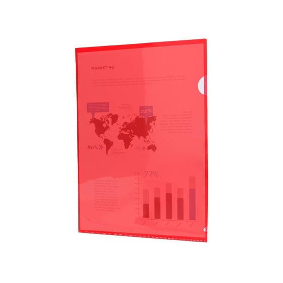 Carpeta liderpapel dossier uñero 44000 polipropileno din a4 roja 20 hojas