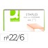 Grapas q-connect nº 22/6 24/6 cobreadas caja de 1000 unidades