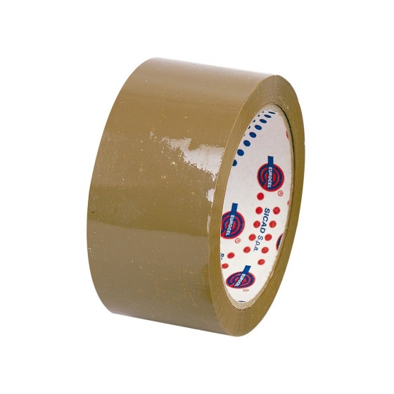 Cinta adhesiva eurocel polipropileno havana 66 mt x 50 mm para embalaje