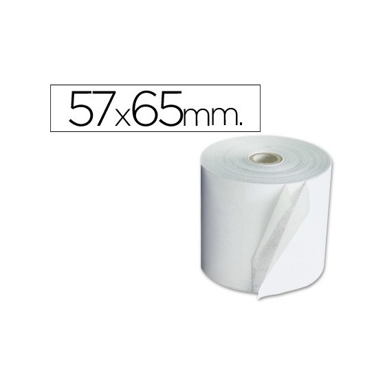 Rollo sumadora q-connect electro 57 mm ancho x 65 mm diametro copiativo con 2 hojassin bisfenol a