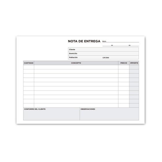 Talonario liderpapel entregas cuarto original y copia t229 apaisado