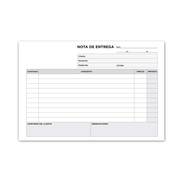 Talonario liderpapel entregas cuarto original y copia t229 apaisado