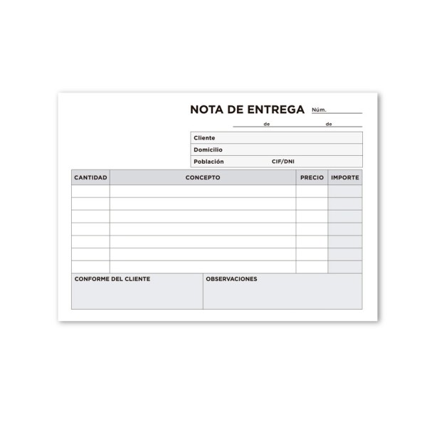 Talonario liderpapel entregas 8º original t128 apaisado