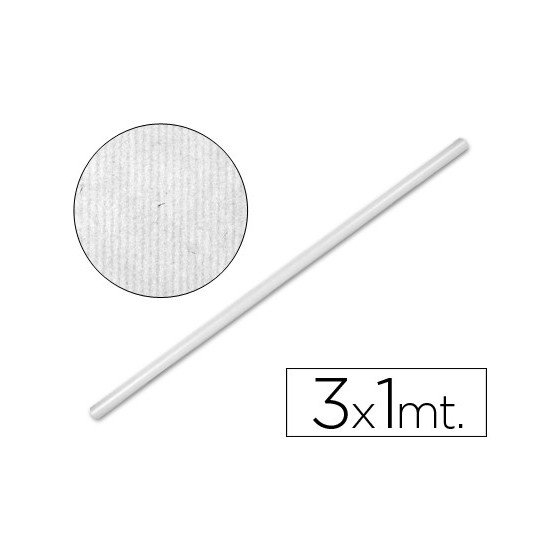 Papel kraft liderpapel blanco rollo 3x1 mt