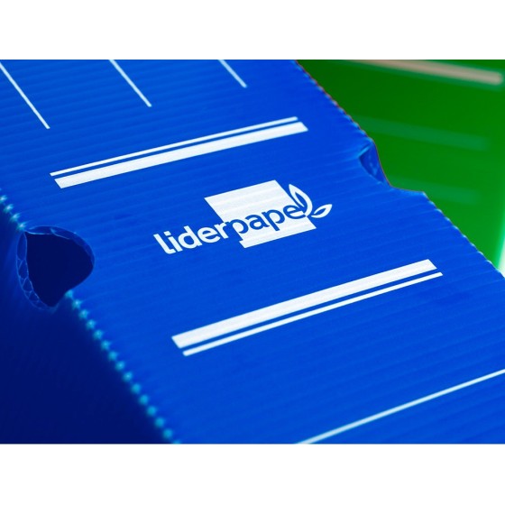 Caja archivo definitivo plastico liderpapel azul 360x260x100 mm