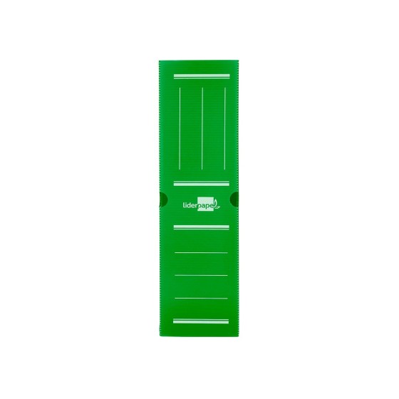 Caja archivo definitivo plastico liderpapel verde 360x260x100 mm