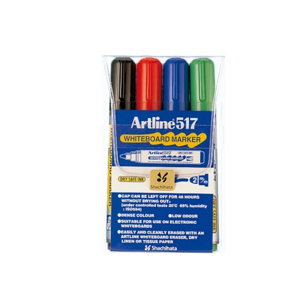 Rotulador artline pizarra ek-517 4 -punta redonda 2 mm -bolsa de 4 rotuladores