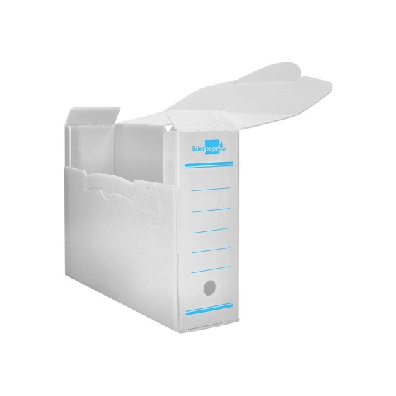 Caja archivo definitivo plastico liderpapel blanco 360x260x100 mm