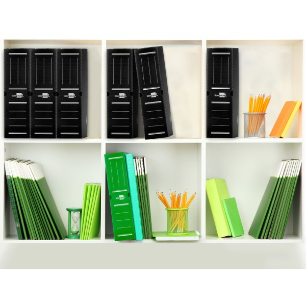 Caja archivo definitivo plastico liderpapel negro 360x260x100 mm