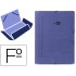 Carpeta liderpapel gomas folio 3 solapas carton pintado azul
