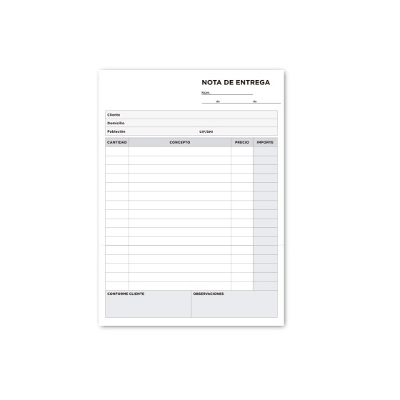 Talonario liderpapel entregas cuarto original t126