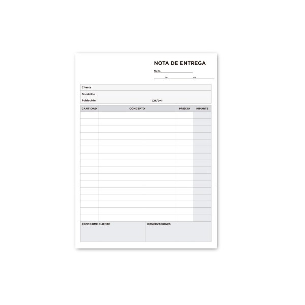 Talonario liderpapel entregas cuarto original t126