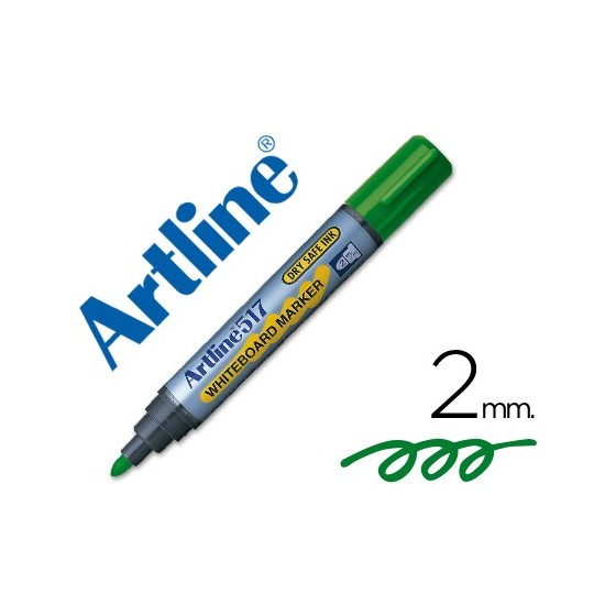 Rotulador artline pizarra ek-517 verde -punta redonda 2 mm -tinta de bajo olor
