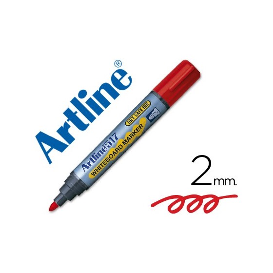 Rotulador artline pizarra ek-517 rojo -punta redonda 2 mm -tinta de bajo olor