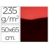Cartulina liderpapel 50x65 cm 235g/m2 metalizada rojo