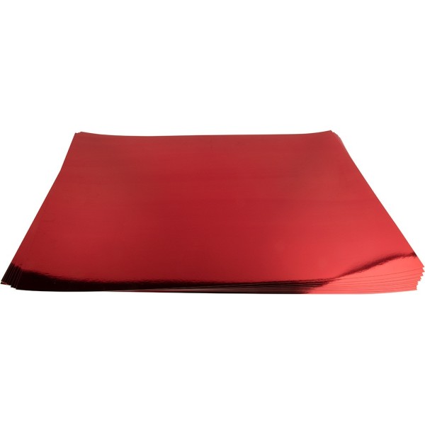 Cartulina liderpapel 50x65 cm 235g/m2 metalizada rojo