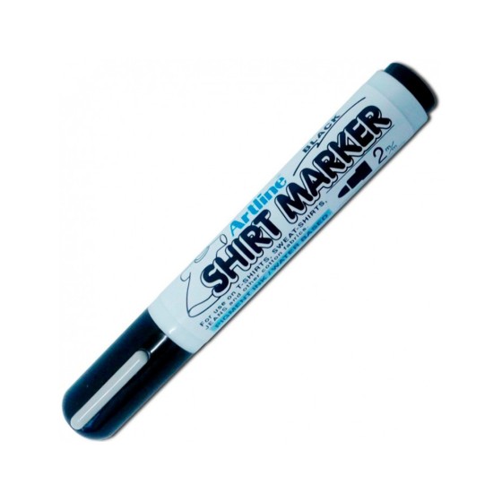 Rotulador artline camiseta ekt-2 negro punta redonda 2 mm para uso en camisetas