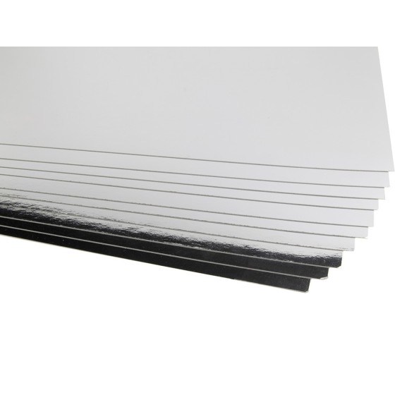 Cartulina liderpapel 50x65 cm 235g/m2 metalizada plata