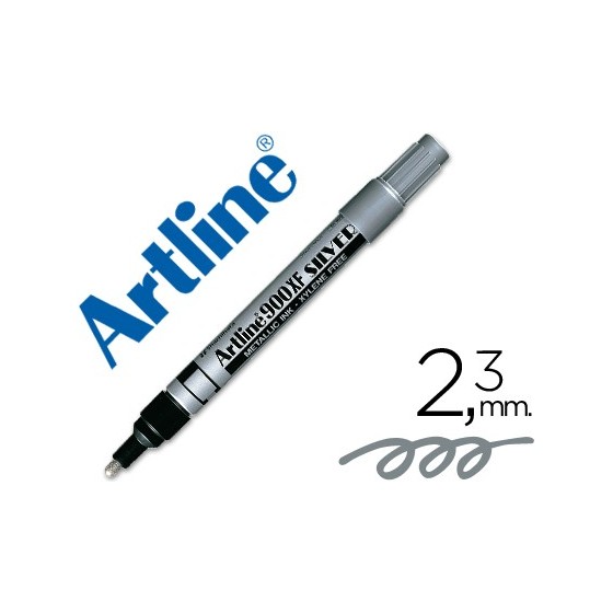 Rotulador artline marcador permanente tinta metalica ek-900 plata punta redonda 2.3 mm