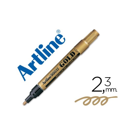 Rotulador artline marcador permanente tinta metalica ek-900 oro punta redonda 2.3 mm
