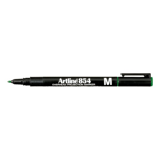 Rotulador artline retroproyeccion punta fibra permanente ek-854 verde -punta redonda 1 mm