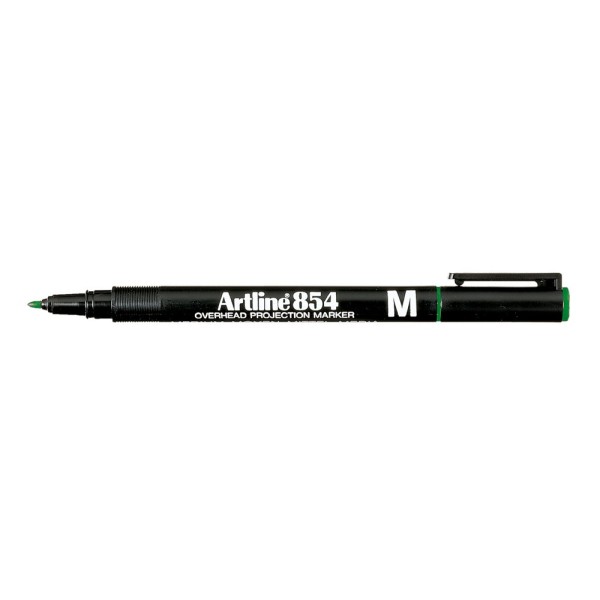 Rotulador artline retroproyeccion punta fibra permanente ek-854 verde -punta redonda 1 mm