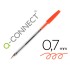 Boligrafo transparente q-connect rojo medio kf26041