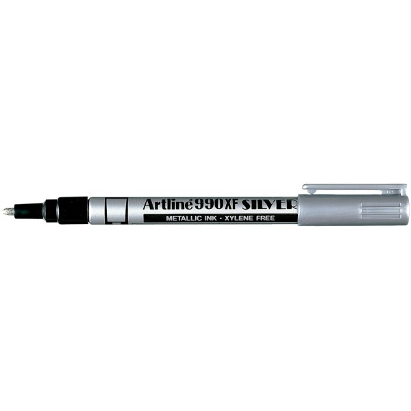 Rotulador artline marcador permanente tinta metalica ek-990 plata punta redonda 1.2 mm