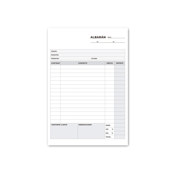 Talonario liderpapel albaran cuarto original t115