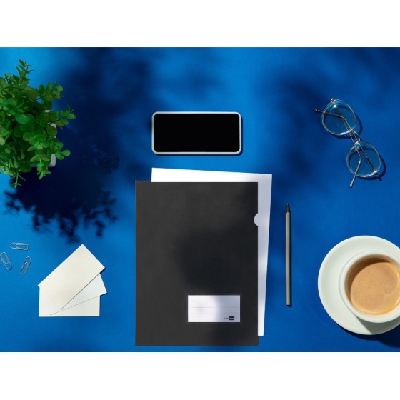 Carpeta liderpapel dossier a4 uñero negro opaco