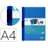 Carpeta liderpapel dossier pinza lateral polipropileno din a4 azul translucido 60 hojas pinza deslizante