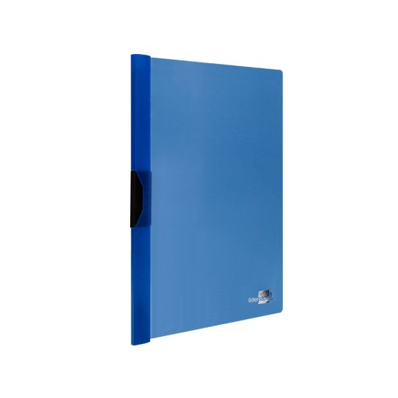 Carpeta liderpapel dossier pinza lateral polipropileno din a4 azul translucido 60 hojas pinza deslizante