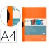 Carpeta liderpapel dossier pinza lateral polipropileno din a4 naranja fluor opaco 30 hojas pinza deslizante