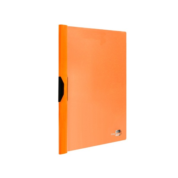 Carpeta liderpapel dossier pinza lateral polipropileno din a4 naranja fluor opaco 30 hojas pinza deslizante