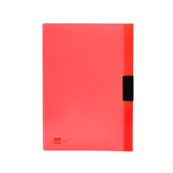 Carpeta liderpapel dossier pinza lateral polipropileno din a4 rojo translucido 30 hojas pinza deslizante
