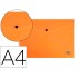 Carpeta liderpapel dossier broche polipropileno din a4 naranja fluor opaco 50 hojas