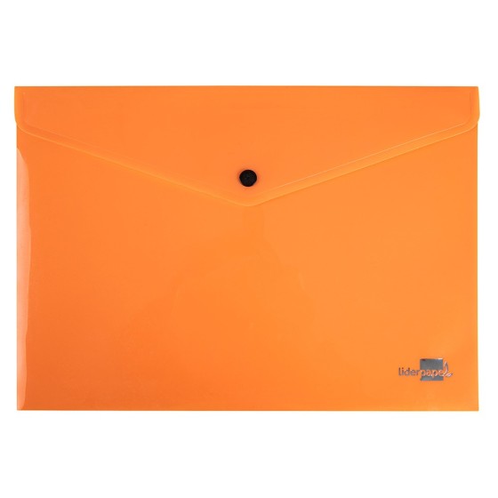 Carpeta liderpapel dossier broche polipropileno din a4 naranja fluor opaco 50 hojas