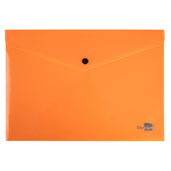 Carpeta liderpapel dossier broche polipropileno din a4 naranja fluor opaco 50 hojas